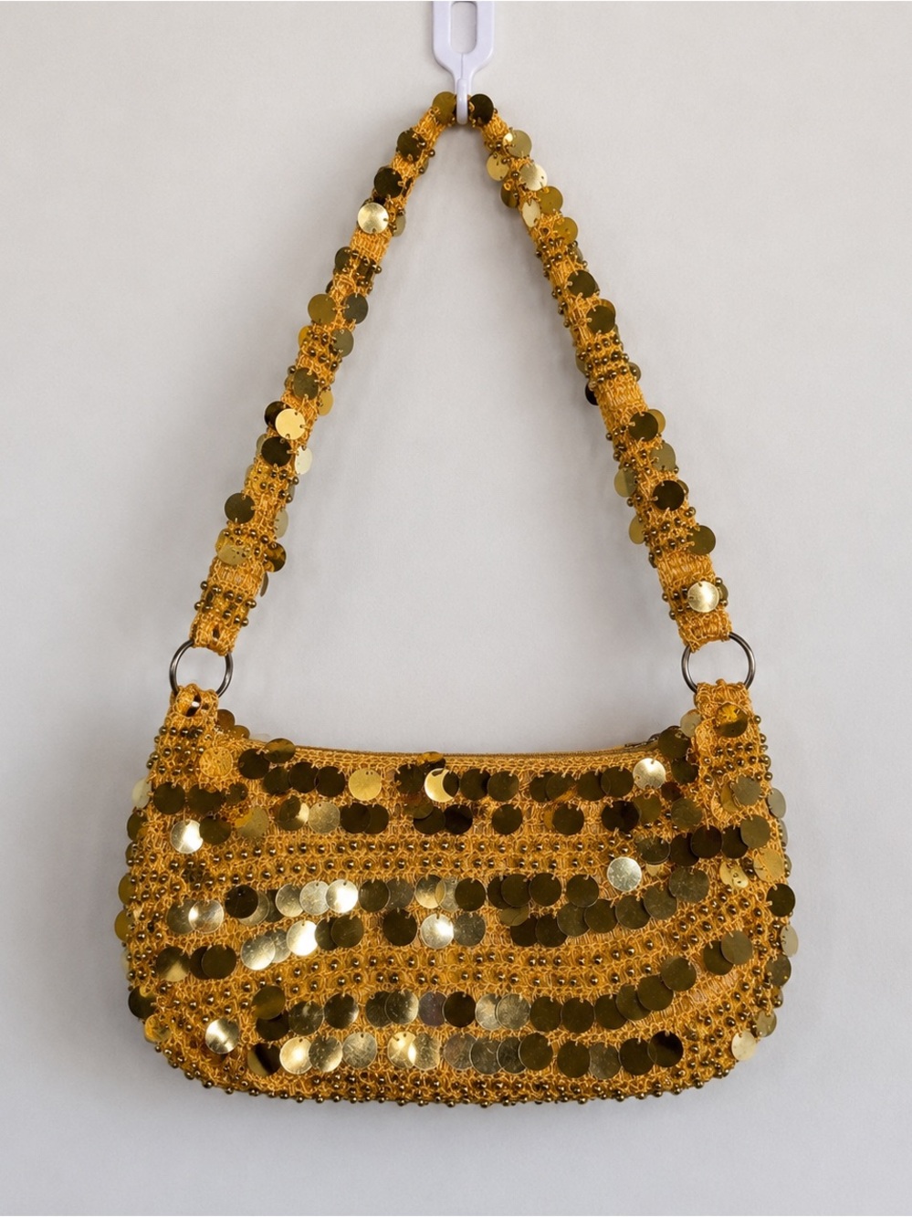 Y2K Sequin and Beaded Shoulder Bag